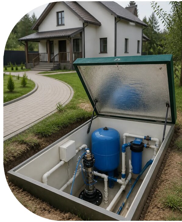 Автономное водоснабжение дома в Колпине от 154725 р. | АПаруса-Клп